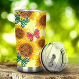 Sunflower Butterfly Pattern Tumbler