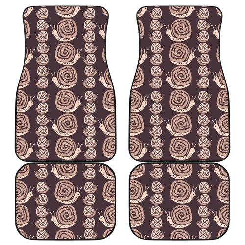 Snail Pattern Print Design 03 Front and Back Car Mats