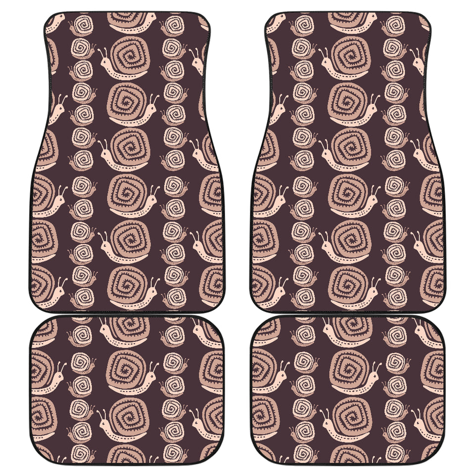 Snail Pattern Print Design 03 Front and Back Car Mats