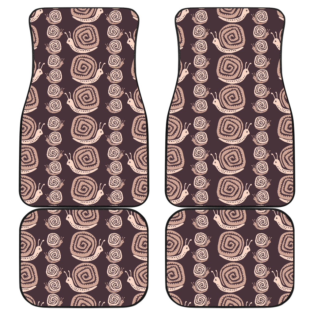 Snail Pattern Print Design 03 Front and Back Car Mats