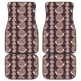 Snail Pattern Print Design 03 Front and Back Car Mats