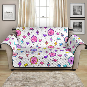 Alarm Clock Pattern Loveseat Couch Cover Protector