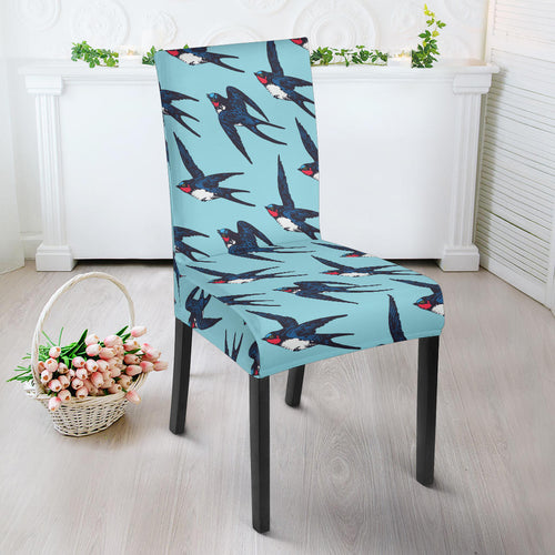 Swallow Pattern Print Design 01 Dining Chair Slipcover