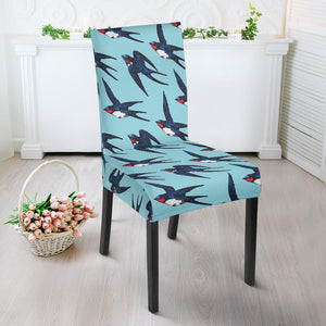 Swallow Pattern Print Design 01 Dining Chair Slipcover