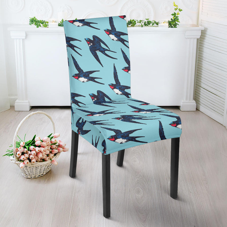 Swallow Pattern Print Design 01 Dining Chair Slipcover