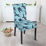Swallow Pattern Print Design 01 Dining Chair Slipcover