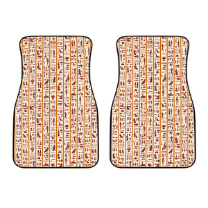 Egypt Hieroglyphics Pattern Print Design 05 Front Car Mats