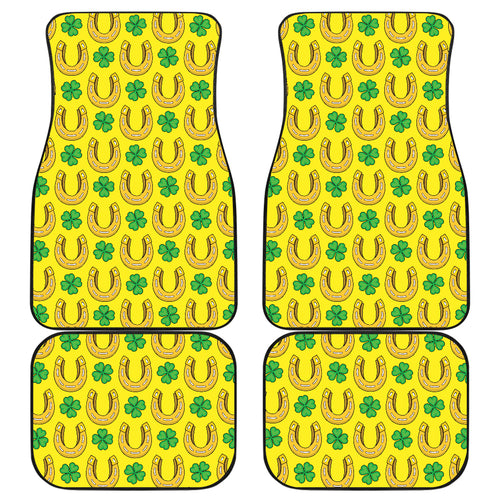 Horseshoes Pattern Print Design 01 Front and Back Car Mats