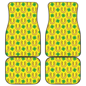 Horseshoes Pattern Print Design 01 Front and Back Car Mats