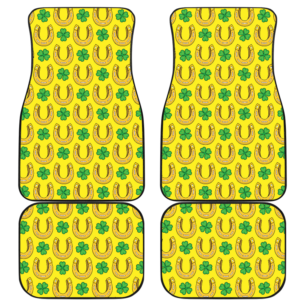 Horseshoes Pattern Print Design 01 Front and Back Car Mats