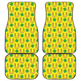 Horseshoes Pattern Print Design 01 Front and Back Car Mats