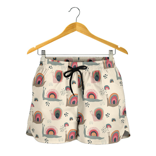 Snail Pattern Print Design 04 Women Shorts