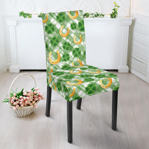 Horseshoes Pattern Print Design 05 Dining Chair Slipcover