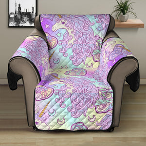 Unicorn Heart Pattern Recliner Cover Protector