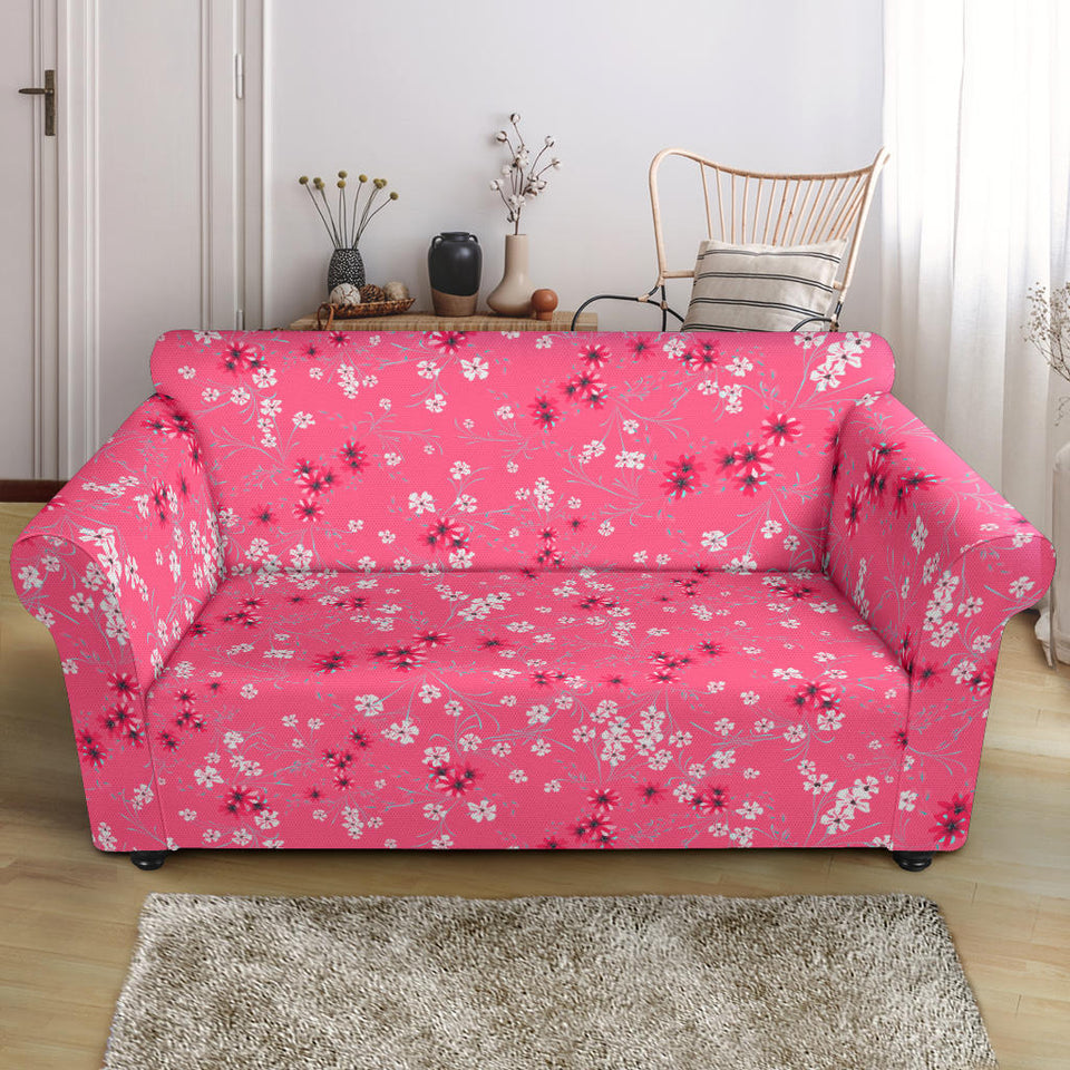 Sakura Pattern Background Loveseat Couch Slipcover