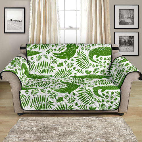 Crocodile Pattern Loveseat Couch Cover Protector