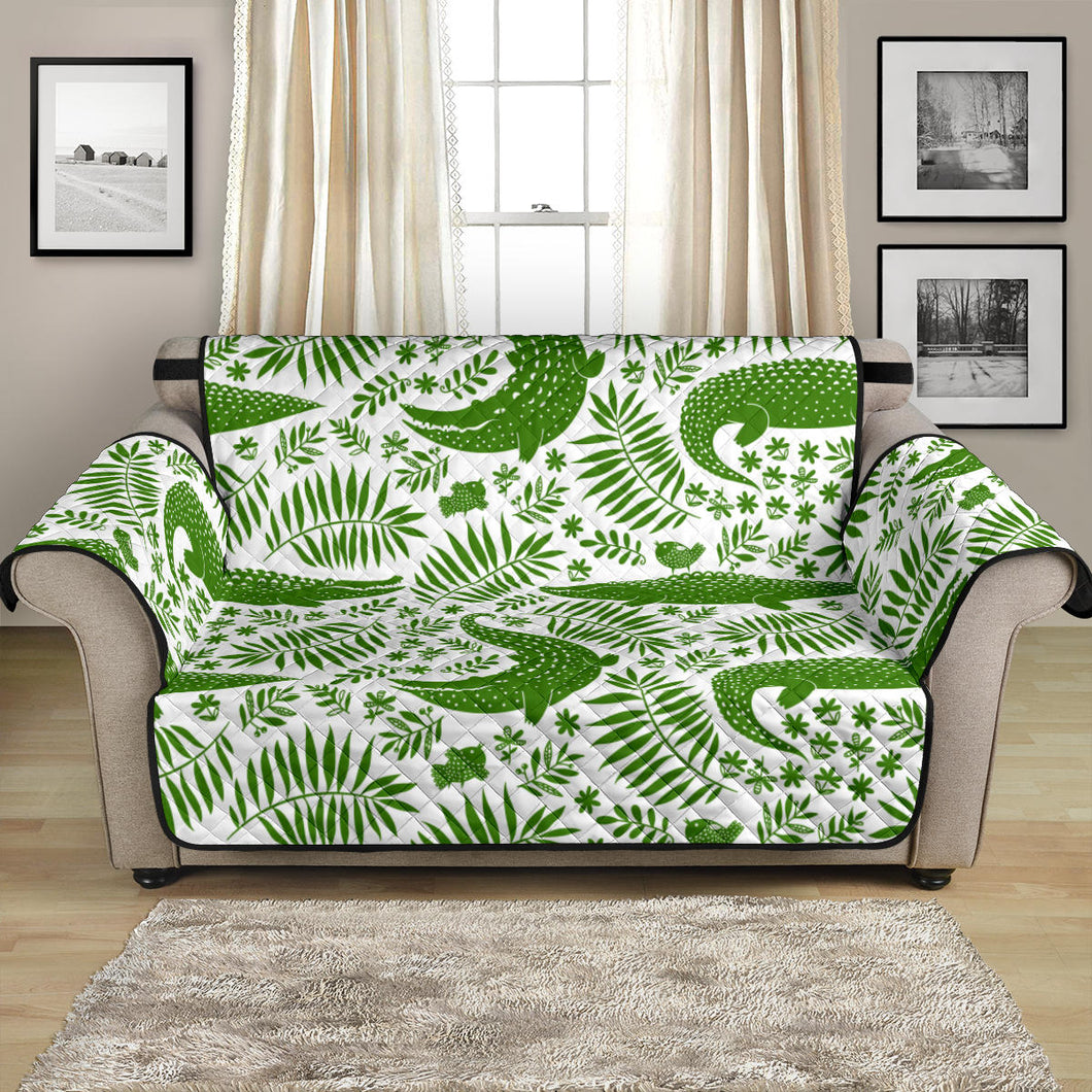 Crocodile Pattern Loveseat Couch Cover Protector