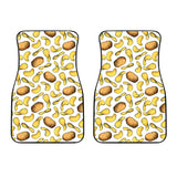 Potato Chips Pattern Print Design 01 Front Car Mats