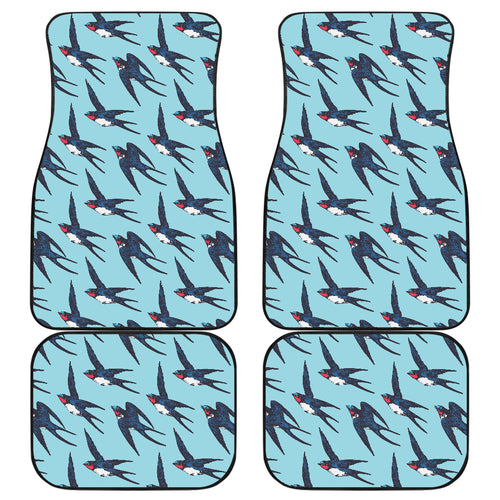 Swallow Pattern Print Design 01 Front and Back Car Mats