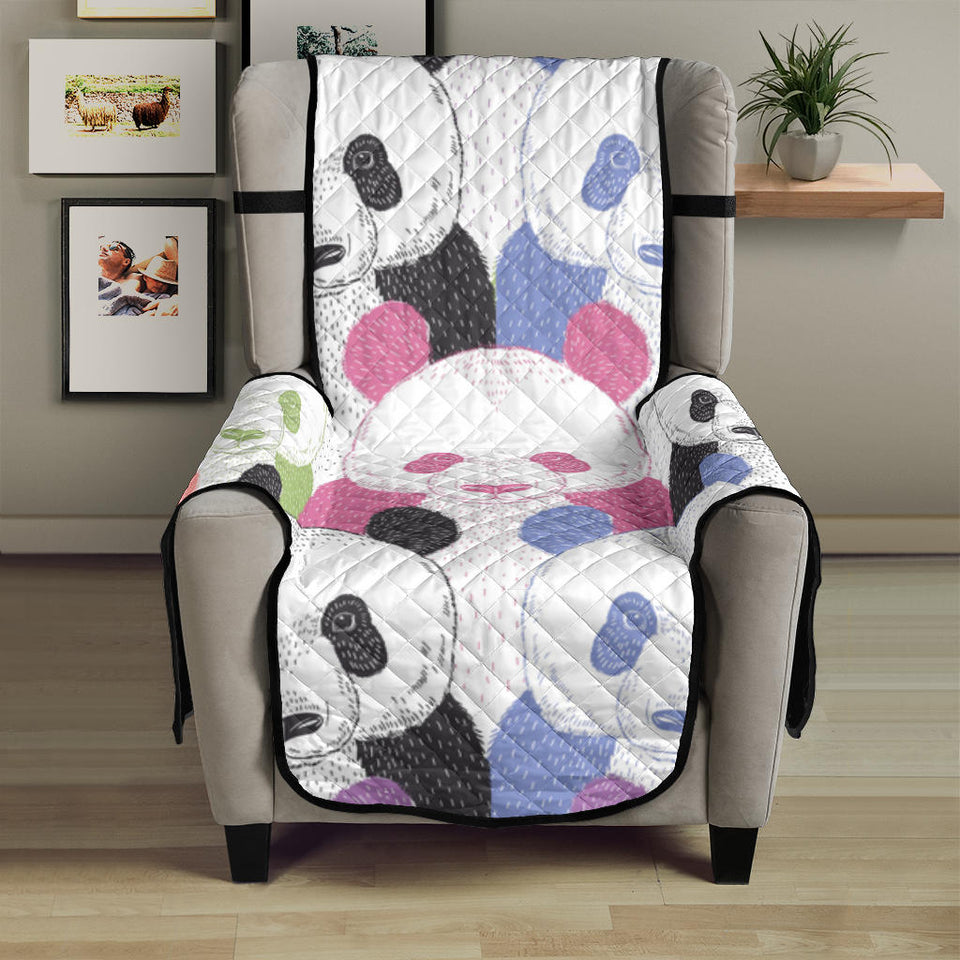 Colorful Panda Pattern Chair Cover Protector