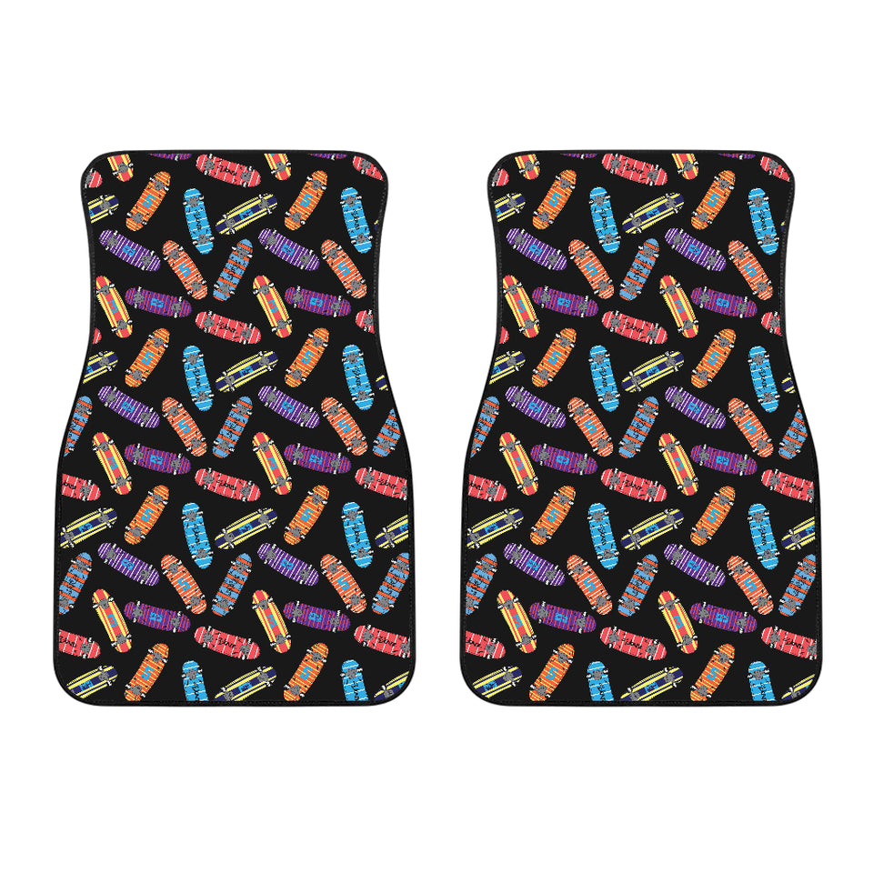 Skate Board Pattern Print Design 04 Front Car Mats