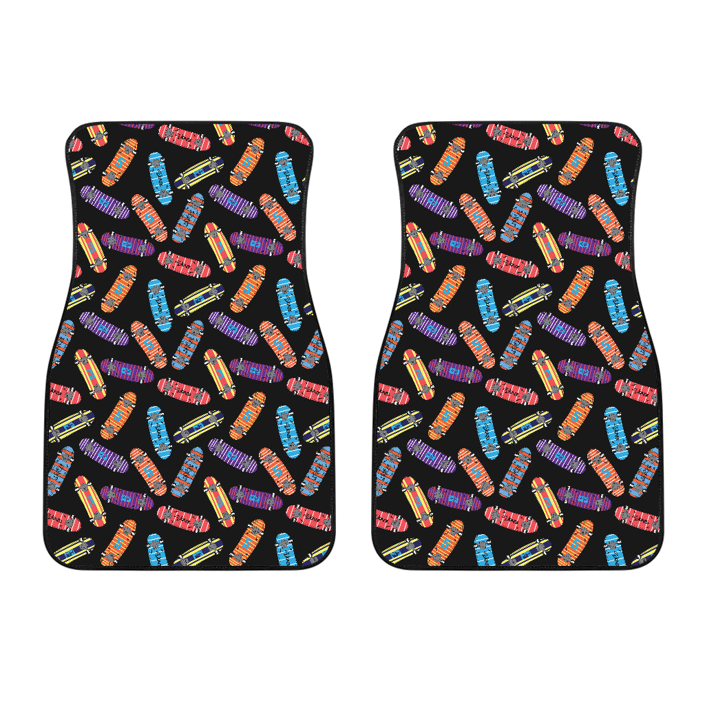 Skate Board Pattern Print Design 04 Front Car Mats