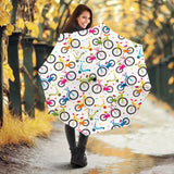Bicycle Pattern Print Design 02 Umbrella