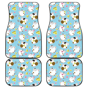 Guinea Pig Pattern Print Design 03 Front and Back Car Mats