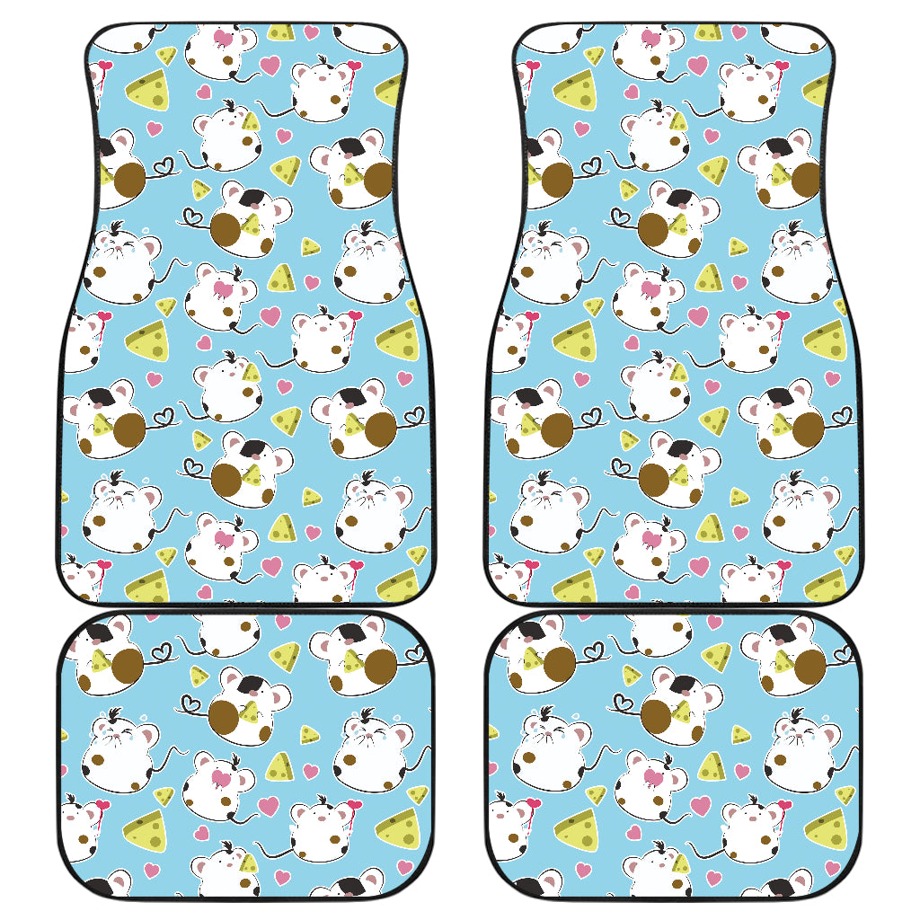 Guinea Pig Pattern Print Design 03 Front and Back Car Mats