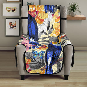 Toucan Leaves Flower Pattern Chair Cover Protector