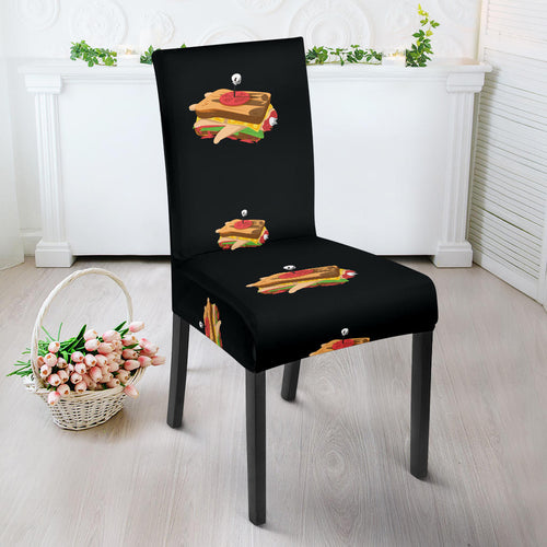 Sandwich Pattern Print Design 03 Dining Chair Slipcover
