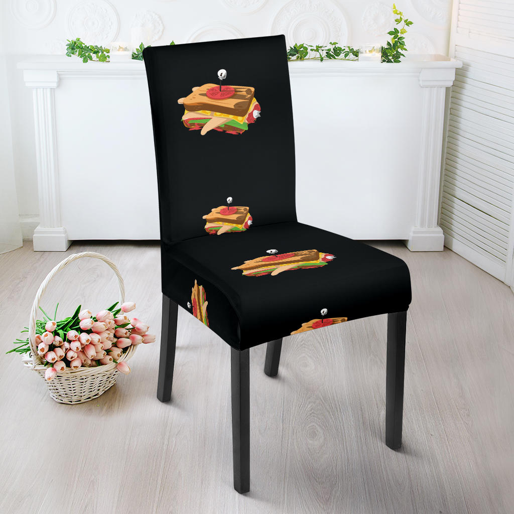 Sandwich Pattern Print Design 03 Dining Chair Slipcover
