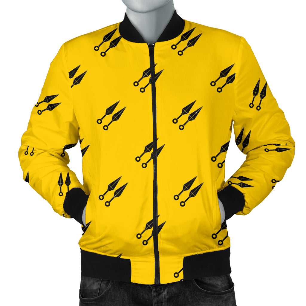 Ninja Weapon Pattern Men Bomber Jacket