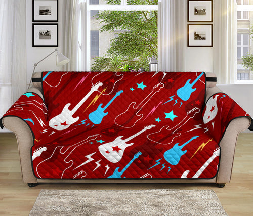 Electical Guitar Red Pattern Sofa Cover Protector