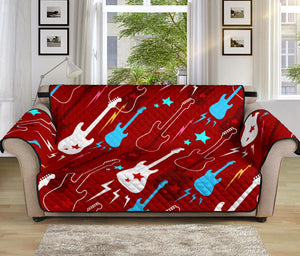 Electical Guitar Red Pattern Sofa Cover Protector