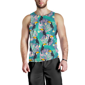 Toucan Pattern Background Men Tank Top