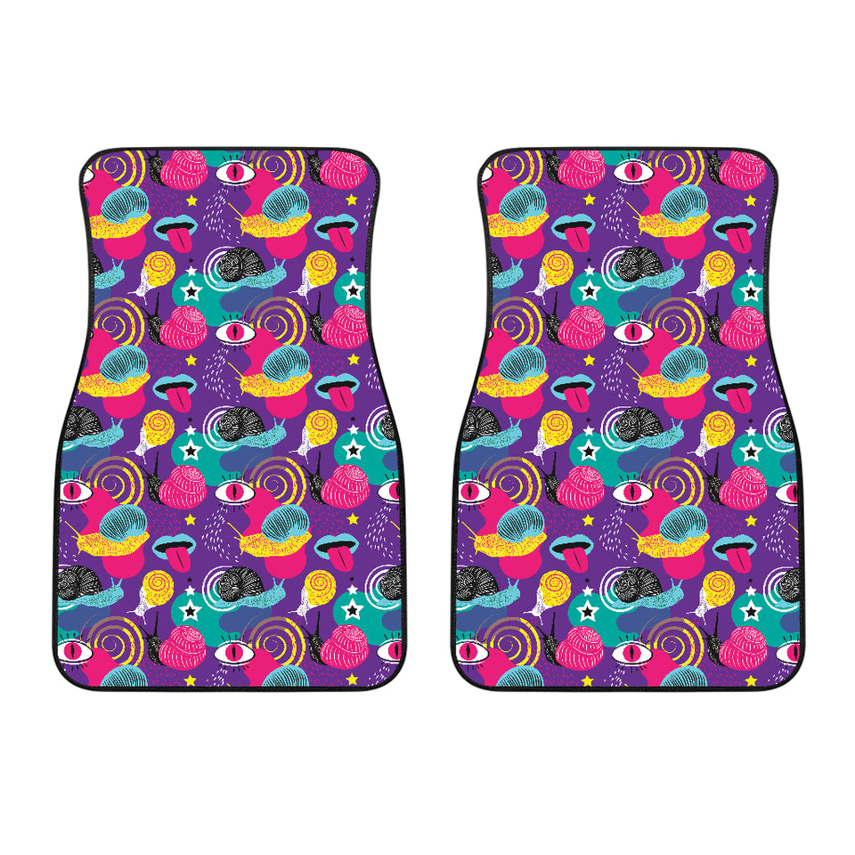 Snail Pattern Print Design 02 Front Car Mats