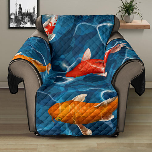 Koi Fish Carp Fish in Water Pattern Recliner Cover Protector