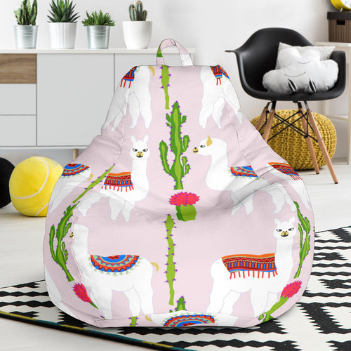 Llama Cactus Pattern Bean Bag Cover