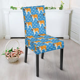 English Bulldog Pattern Print Design 04 Dining Chair Slipcover