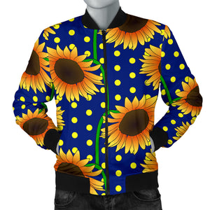 Sunflower Pokka Dot Pattern Men Bomber Jacket