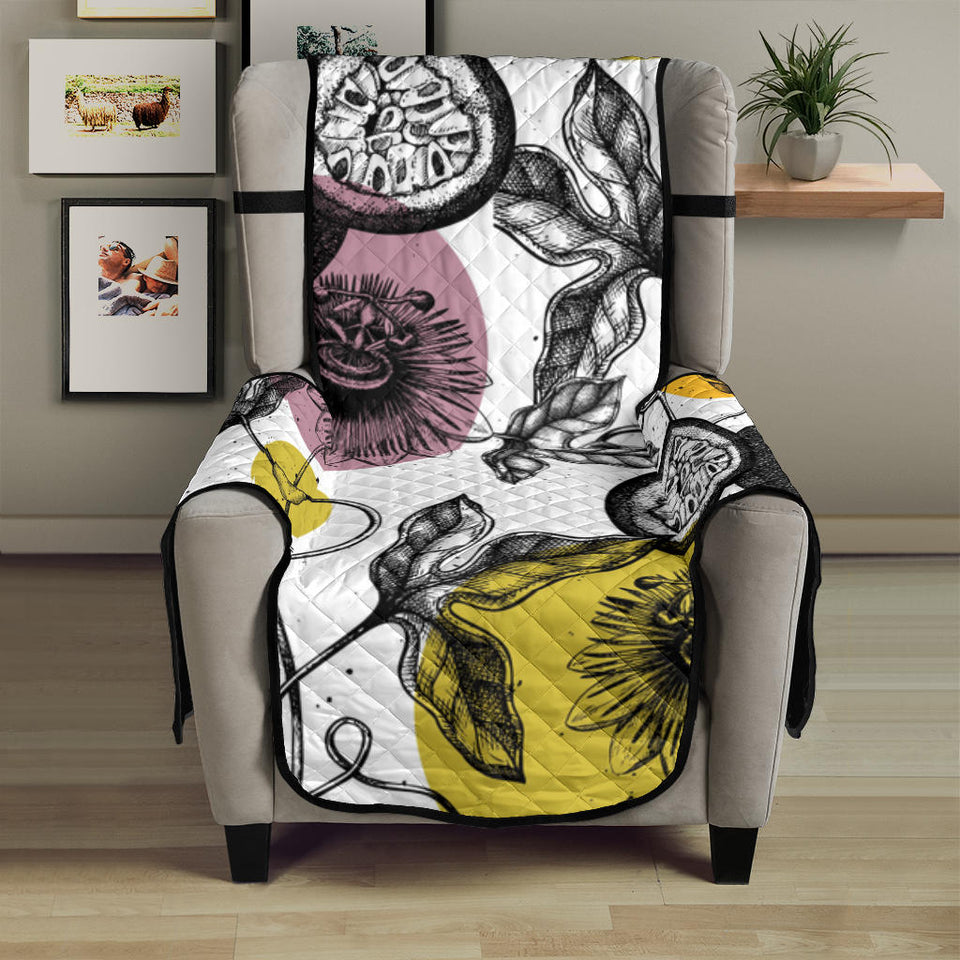 Passion Fruit Pattern Background Chair Cover Protector