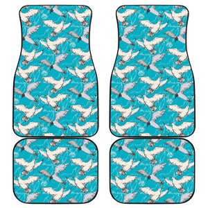 Seagull Pattern Print Design 03 Front and Back Car Mats