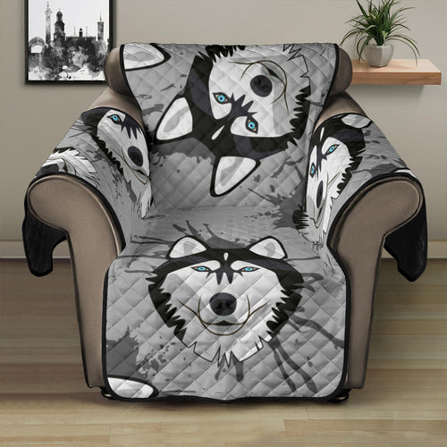 Siberian Husky Pattern Theme Recliner Cover Protector