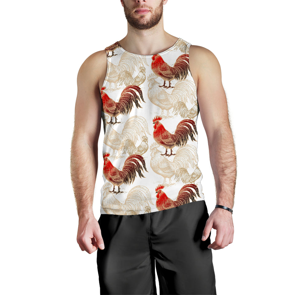 Rooster Chicken Pattern Men Tank Top