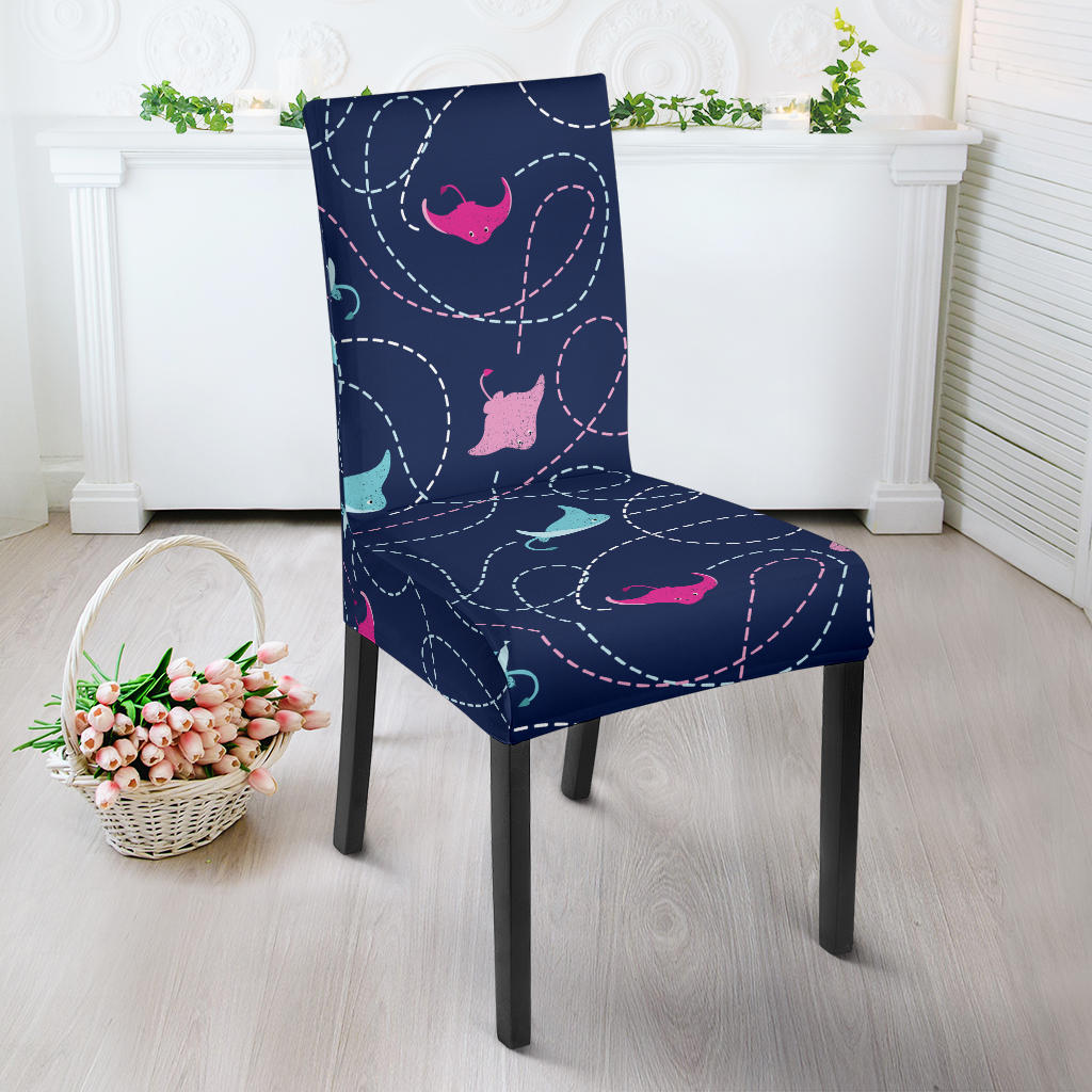 Stingray Pattern Print Design 05 Dining Chair Slipcover