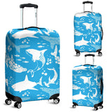 Shark Pattern Blue Theme Luggage Covers