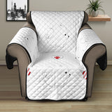 White Pomeranian Pattern Recliner Cover Protector