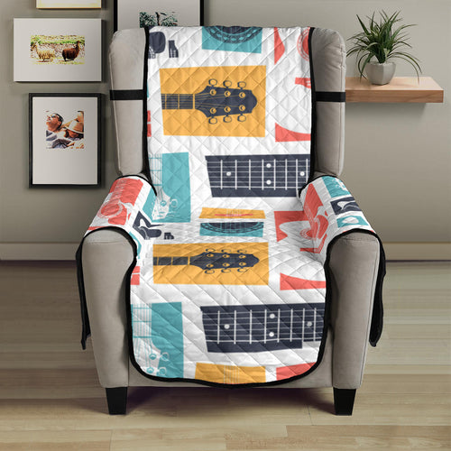 Guitar Pattern Background Chair Cover Protector