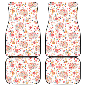 Hedgehog Pattern Print Design 03 Front and Back Car Mats